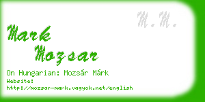 mark mozsar business card