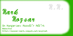 mark mozsar business card